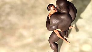 Хей, голям мъж, искаш ли да чукаш тая възбудена мулатка яко на див остров?