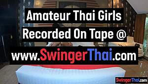 Petite Thai amateur girlfriend teen caught on camera taking big cock in wild pov action