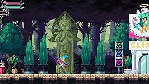 曲线少女女巫在像素本子游戏第6集在森林深处获得女主内射