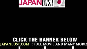 Adorable Japanese milf deepthroats big cock in hot POV action.