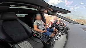 A Stranger Girl Catches Me Jerking Off in Public Car and Sucks Me to Finish with a Blowjob