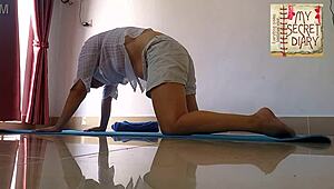 我迷上健身房裸体瑜伽