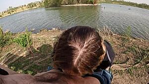 Alexis Kay pergunta: quer ver meus peitões em titty fuck antes do boquete no parque?