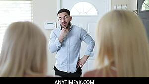 Irmãs Loira Novinha 18+ em Freeuse Familiar Trio com o Marido Nikki Sweet Sabrina Snow