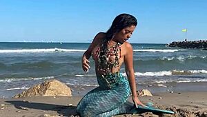 Vilda sjöjungfrufantasier med stor kuk-action!