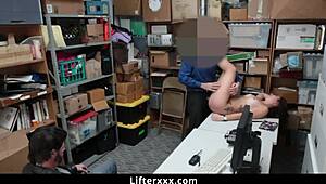 Stepdad and officer made a hardcore deal in garage to save my ass from jail - lifterxxx