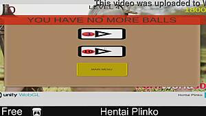 Permainan hentai plinko dengan watak anime erotis
