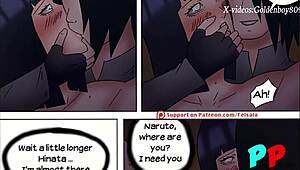 ei sasuke, fode a hinata forte nessa cena louca de paródia pornô de naruto agora