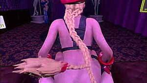 Cammy White cabalga polla en cosplay VR de juego con trajes locos bunny pelea