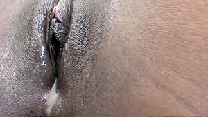 this homemade video shows a black ebony teen getting creampied