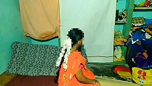 Esposa indiana de casa fodendo quente com ação implacável no quarto