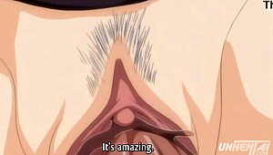 बस्टी 18+ टीन चश्मे में, लकी मैन के क्रीमपाई के लिए हेंटाई में लड़ाई