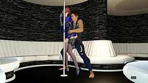 美女军官在3D动画中承受猛干第二部分