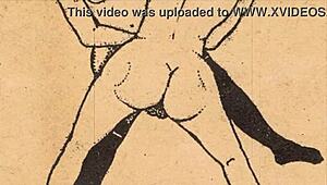 Hast du diese vintage erotischen Zeichnungen gesehen? Das erotische Alphabet ist so geil