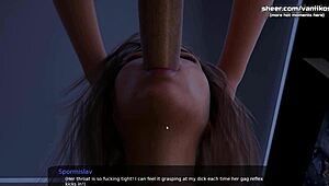 eita, fodendo a bunda empinada das minhas meias-irmãs e gozando nas costas delas!