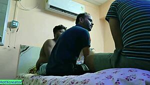 Co do cholery, ta indyjska grupowa orgia robi się dzika z intensywnym na pieska i creampie!