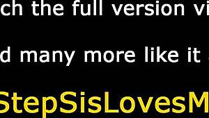 Amatör styvsyster njuter casual POV-ridning på stor kuk