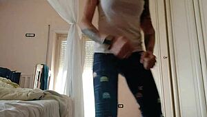 Sweaty from yoga and dancing in leggings, are you ready for my hidden cam gym session?