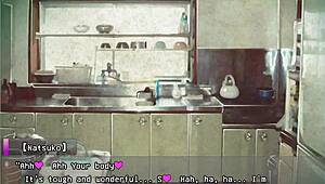 Japanska husfrun Natsuko i netorare milf creampie alternativ slut eng sub