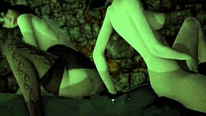 青白い双子が熱い3Dスリーサムロンプに飛び込む