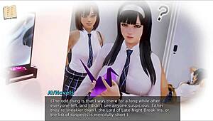 In academy 176 ontvouwt de anime game hentai avontuur zich relaxed.