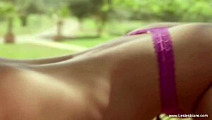 Lesbian girlfriends explore toys and masturbation outdoors in Belgium's European charm.