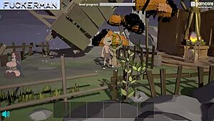 Мультяшная милфа берёт монстр хуй в тугой анал