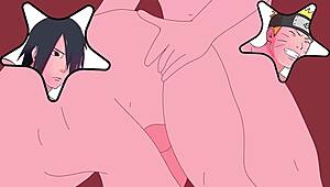 Naruto e Sasuke se pegando em putaria gay