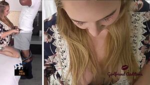 カナダ金髪緑目美女ギギ・ジャックス！黒人ハードオーディションでディープスロート激イラマ！