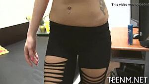 Teen Sabrina Banks fucks hard for cash in POV action