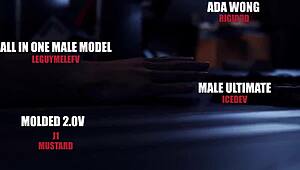 Ada Wong szembenéz a D-vírussal vad hentai akcióban