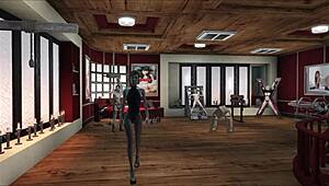 Adakah mistress brunette dalam latex ini sedia untuk main bdsm