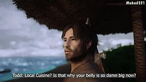 Белая MILF изменяет мужу с BBC в Африке. Миссис Кокерс в дикой 3D хентай групповухе