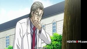 ครูสกปรกข่มขู่เลสเบี้ยนในมหาวิทยาลัยในแอ็กชั่นเฮ็นไตไม่เซ็นเซอร์