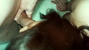 Mom gets playful with her stepson in sneaky moments