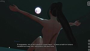 Babe kartun tetek besar hisap kote monster dalam permainan