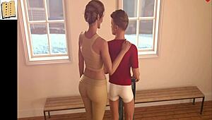 Anime hentai karikatür macerasında karı ve üvey anne