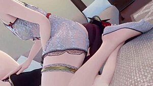 후 타오의 뜨거운 레즈비언 애니메이션 액션, 같이 볼래? 😍