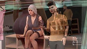 堕落之路第8集，金发动漫婊子健身房淋浴脱衣被看