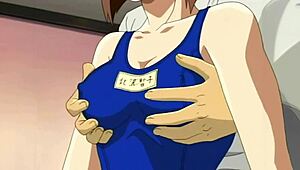 Хентай-отчим лапает молодую дочку в тесном бикини