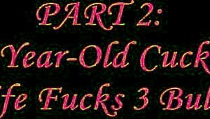 Se, min 61 år gamle cuckold-kone suger og knuller 3 okser!