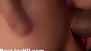 セクシーなアジア新人娘が初ハードコアでチンポしゃぶる