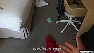 Uff, uskyldig fransk barnevakt ble knullet hardt for å rote det til!