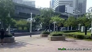 เฮ้ สาวเอเชียน่ารักคนนี้โดนเย็ดแรงๆ ในที่สาธารณะได้ไง?