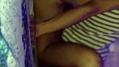 My girlfriend's friend gives a blowjob before fucking her wet pussy and taking a cumshot.