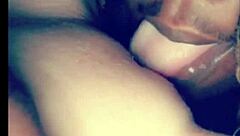 did you see that ebony slut using her tongue on interracial black pussy for intense squirting action