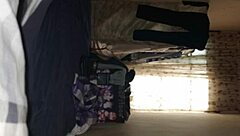 Intense doggystyle pounding on bent-over ass ends with cumshot