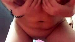 admiring perky tits up close