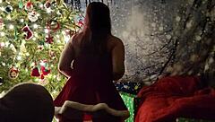 christmas photoshoot with feet fun