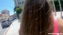 Watch This PAWG Beauty Ride a Lucky Stranger Hard?